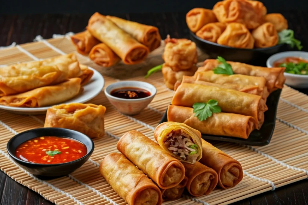 Global variations of egg rolls, including lumpia and cha gio