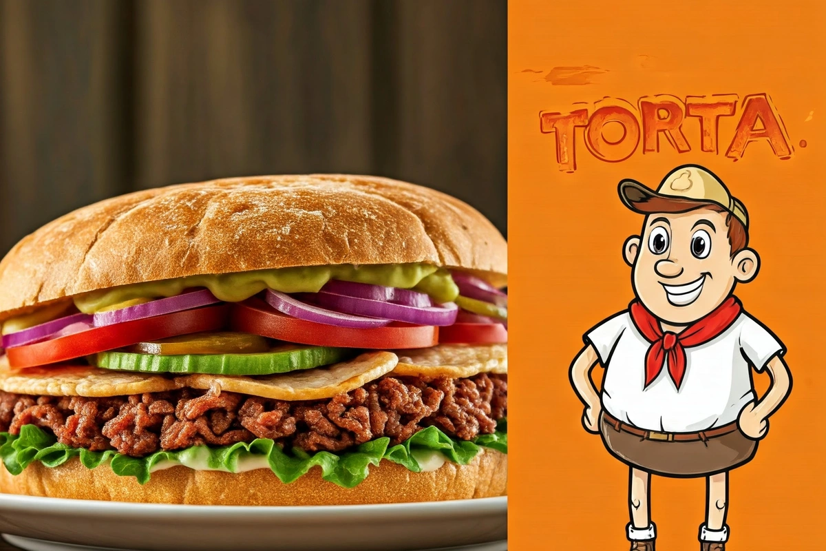 A Mexican torta sandwich compared with its slang meaning.