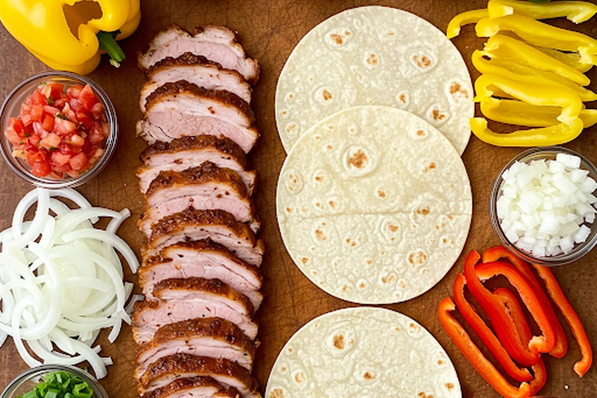 Ingredients for making a Torta Arabe laid out on a table