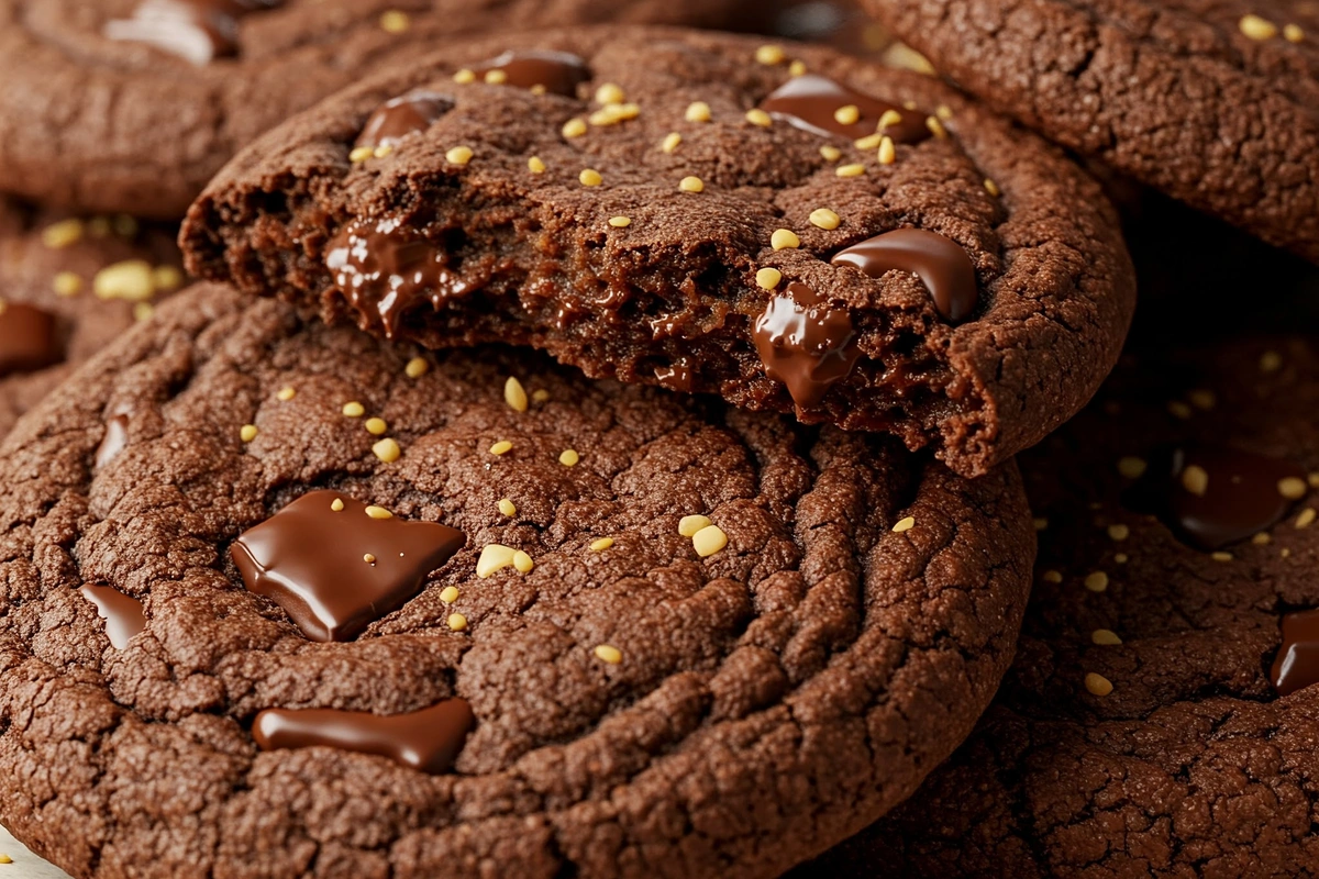 Chocolate chip cookies showcasing specks of brown butter.