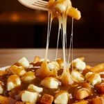 Classic poutine with fries, cheese curds, and gravy